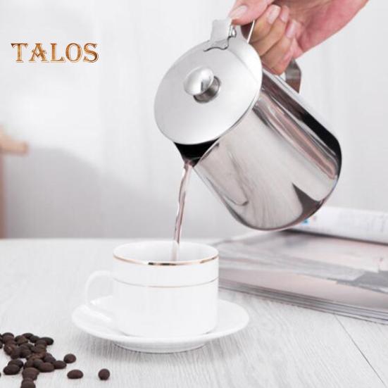 Кувшин для вспенивания кофе с крышкой, можно мыть в посудомоечной машине, портативный, прочный, с хорошим захватом, кувшин для вспенивания кофе, принадлежности для бара