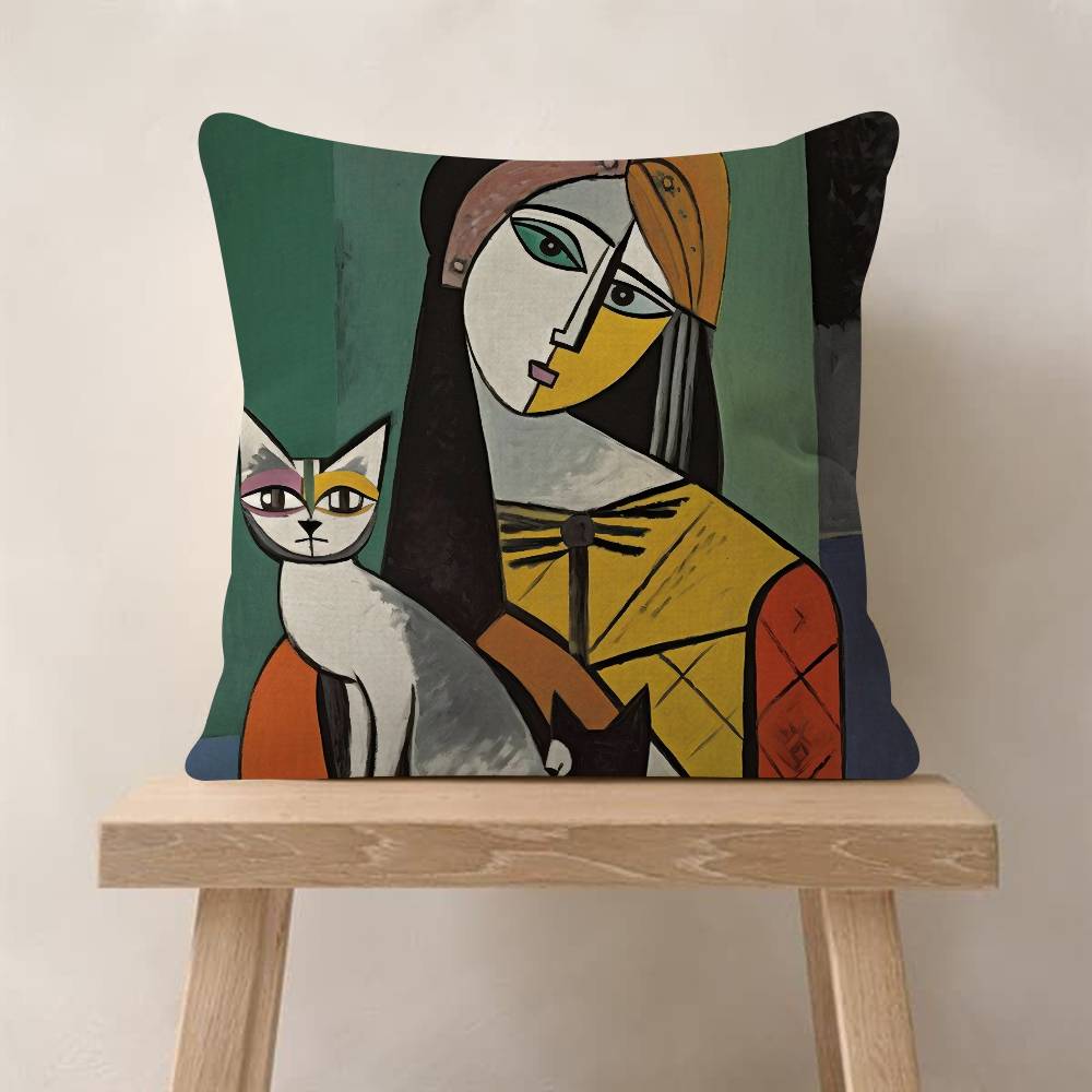 Painting art Picasso Cushion  Personalized Pillow Dust Cover Bedroom Kids Party Decoration Pillowcase Birthday Children Gift