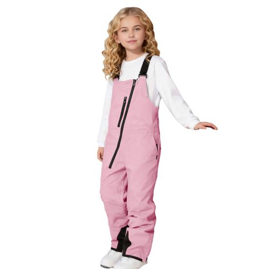 Детский утепленный зимний комбинезон-полукомбинезон, водонепроницаемые теплые брюки для сноуборда и лыж, ветрозащитный слитный костюм для мальчиков и девочек