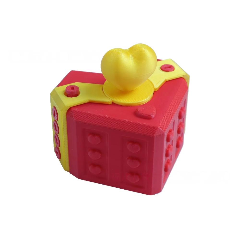 Creative 3D Printed Annoying Screw Gift Box Plastic Funny Heart Design Box Decorative Novelty Gift Storage Box Christmas Gift