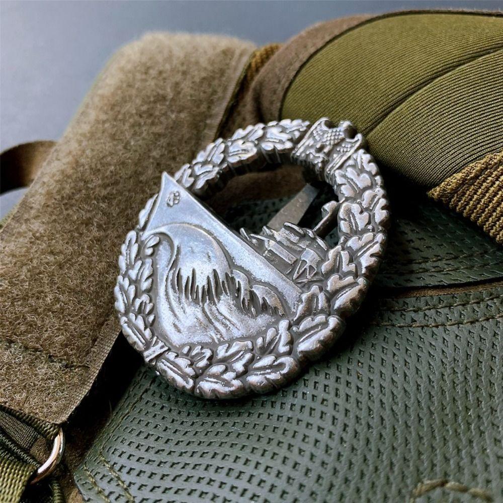 Portable Retro Eagle Metal Badge Zinc Alloy Vintage Emblem Weatherproof 3D Embossed Brooch Pin Universal