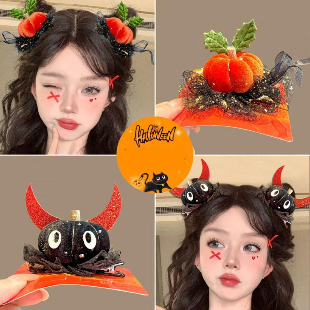 Y2K Halloween Hair Clip Ghost Witch Hat Hairpins Funny Cosplay Props Headwear Halloween