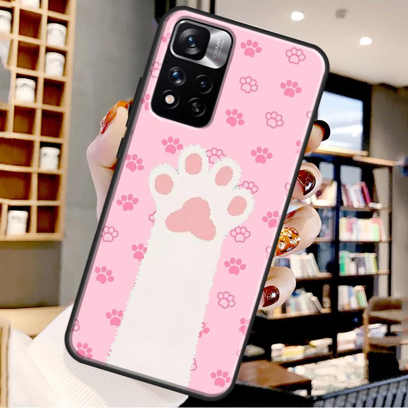 cat Dog paw design Case For Xiaomi Redmi Note 12 11 10 9 8 Pro Note 12S 11S 10S 9S Cover For Redmi 9 10 12 C