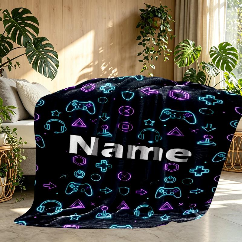 Custom Name Personalized Game on Print Blanket, Home Decor, Bedroom, Sofa, Camping, Couch, Gifts for Birthday ChristmasEnthusiasts