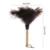 Eco-Friendly Fluffy Ostrich Feather Duster Dust Duster Solid Wood Handle Handheld Dust Brush Cleaner for Housework