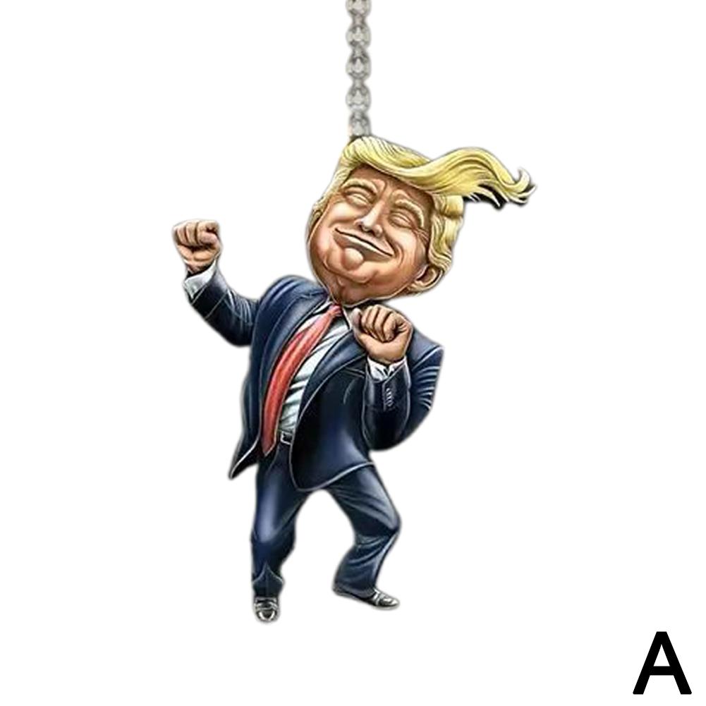 2D Акриловый кулон Президент Украшение заднего вида Транспортное средство Автомобильный Шарм Интерьерное украшение заднего вида Президентские аксессуары Задний D3M0