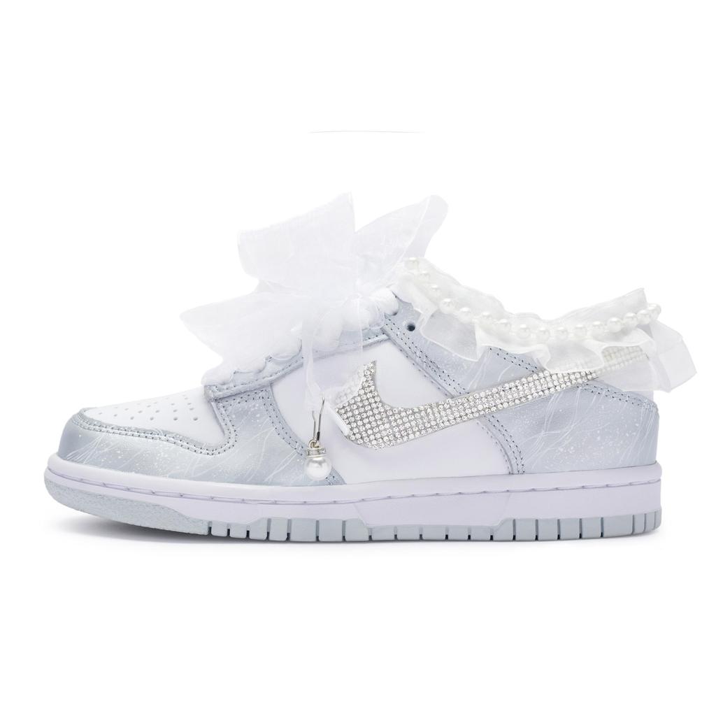 Nike Dunk 811 Manufacturing, Любовь всей жизни, Специальная коробка для обуви Низкие кеды для скейтбординга GS Белый Серебристый DH9765-102(Team80-S-BOX)