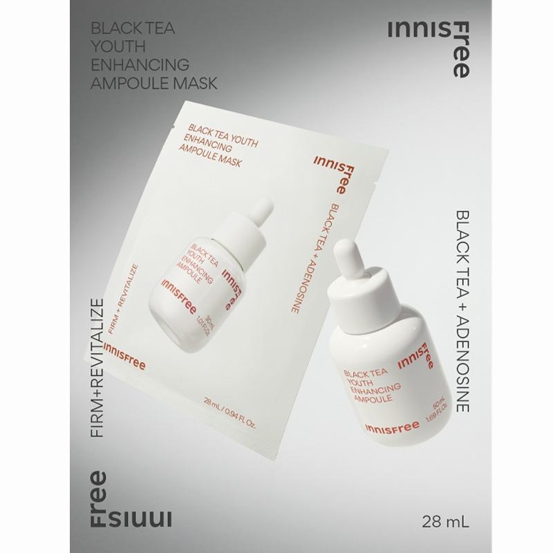 Innisfree Ампульная маска для придания молодости с черным чаем 28 мл (3 варианта) Косметика из Кореи