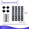 Black Framework Building Block Stage Colorful Spotlight Mini Stage Truss  Miniature Stage Display