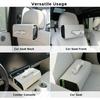 Car Tissue Holder, Ompellus Premium PU Leather Tissue Box Holder For Car Seat Back, Extra Large Tissue Box Cover Rectangle Fits For Regular Size