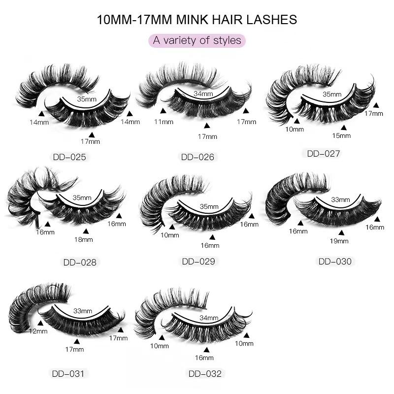 Qingdao Natural Long 3d D Curl Wink Winged Eyelash Extensions Faux Mink 14mm C D Curl Strip Eyelashes Russian Strip