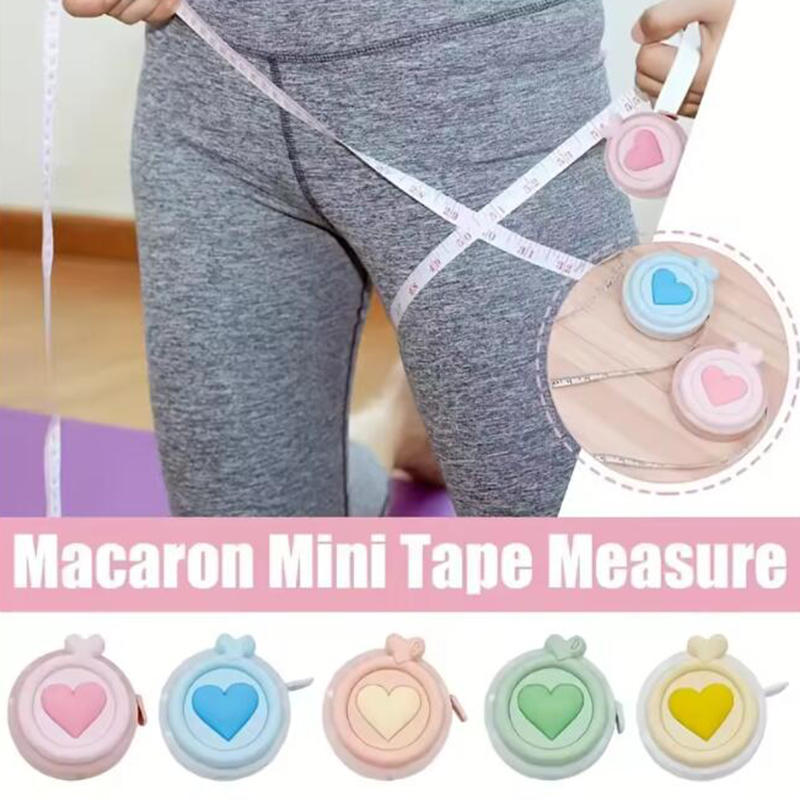 Измерительная лента, двусторонняя, автоматическая телескопическая, симпатичная, в форме сердца, для измерения роста ребенка.