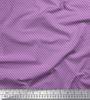 Purple Poly Crepe Fabric Diagonal Stripe & Dots Print Fabric by the Metre 42 Inch