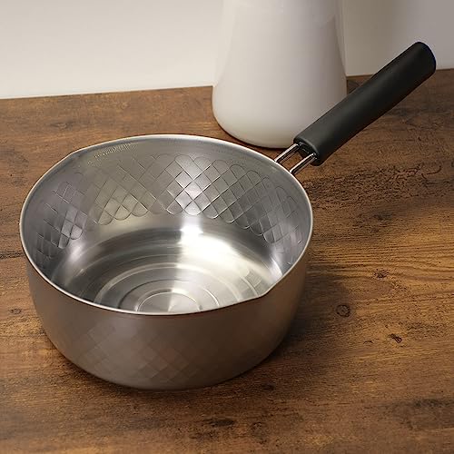 Pearl Metal Yukihira Pot (Yukihira Nabe), 20cm, Induction Compatible, Stainless Steel, Diamond Cut, Made in Japan, Niigata, Tsubame-Sanjo, Miyabi-an,