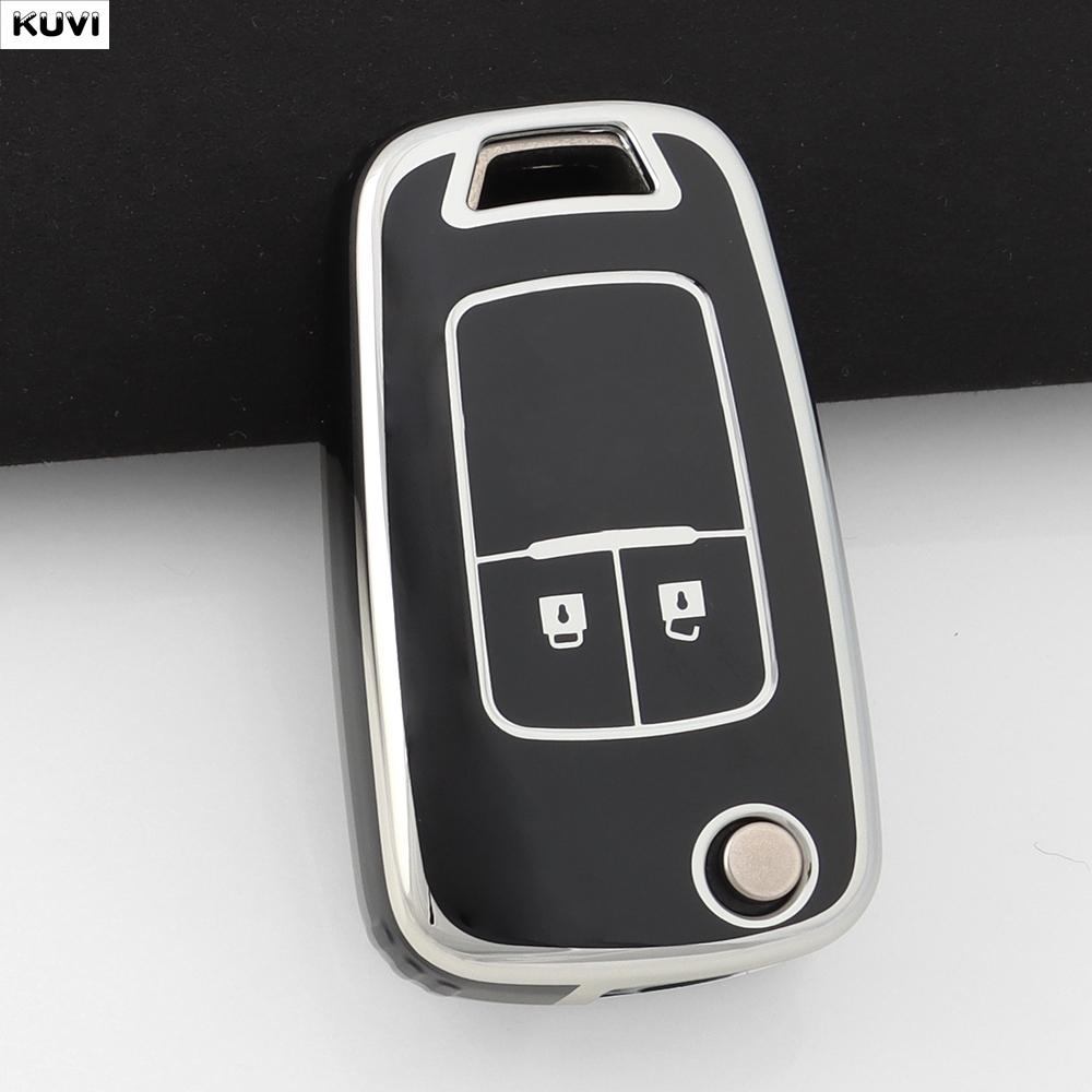 Чехол-оболочка из ТПУ с 2 кнопками для Chevrolet Cruze Aveo Trax Sail Malibu Для Opel Vauxhall Astra Corsa Meriva Insignia Чехол для корпуса автомобильного ключа