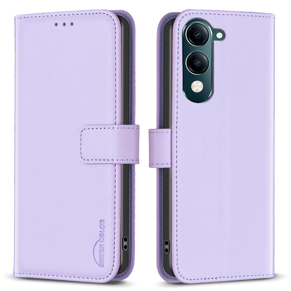 BINFEN COLOR BF17 For vivo Y29s 5G/Y04 4G Case Wallet Folio Flip Leather Cover