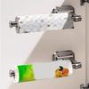 Space Aluminum Suction Cup Paper Towel Holder Easy Install Paper Towel Storage Rack  Cabinet