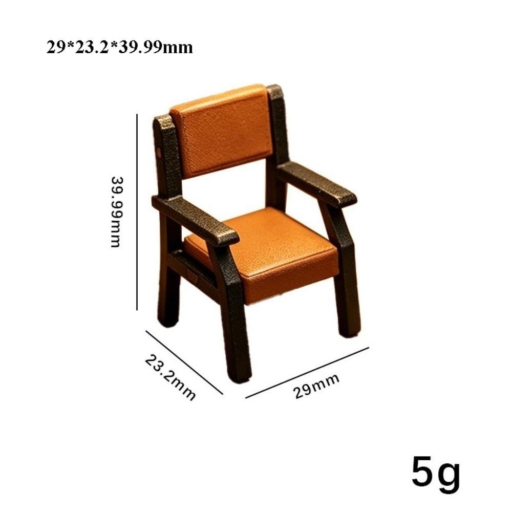 1:12 Miniature Stool Chairs Round Table Chairs Dollhouse Decoration Accessories/Pretend Play Toys