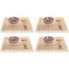 Sushi Set - DKD Home Decor - Multicolor - Bamboo and Stoneware - Dimensions 33x64.5x32.5 Cm - Rectangular