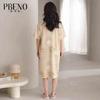 Paibangnu pure cotton summer short sleeved loose and cute cartoon thin nightgown fd
