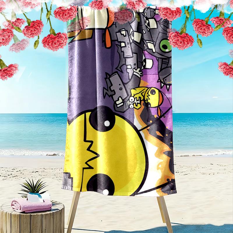 Alien Hominid 2D Flat Print Beach Towel, Large Soft Quick Dry Towel for Beach Camping Swimming.MSTJ0918612