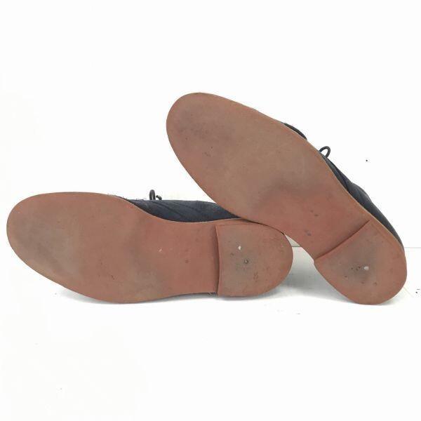 BEAMS suede leather chukka boots men 27.0 navy vintage(USED)