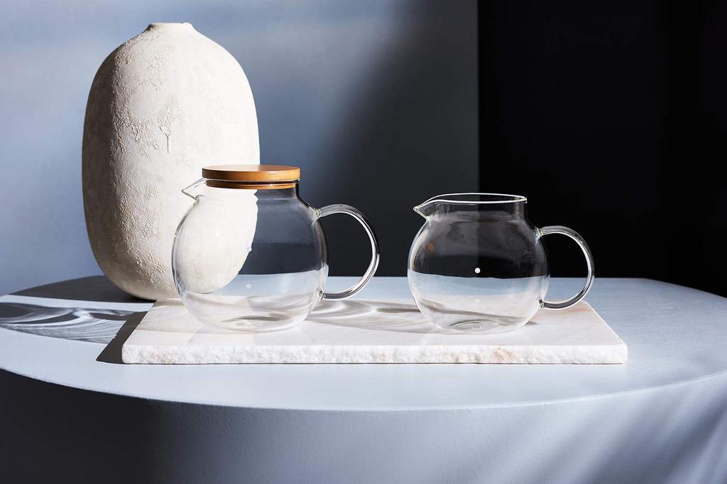 Cores Clear Glass Server 6 Cups C516 Coffee Pot Tea Pot Stylish Interior Easy To Pour