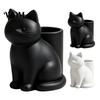 Soft Aesthetic Desk Accessory Cute Cat Pen Holder, 3D Printed Kitten Pencil Cup, Multi-functional Artistic Decoration Gift Desktop Organizer