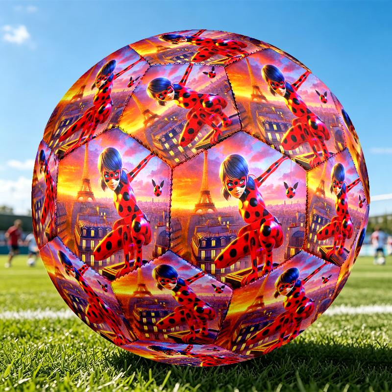 1pc Ladybug Pattern Standard Size 5 Soccer Ball, Gentle on the Feet, Designed Specifically for Matches and Training Football