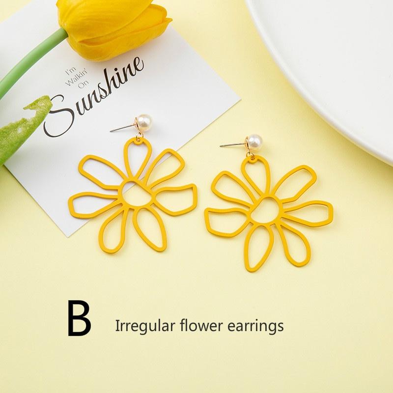 Желтые лимонные свежие серьги, женские летние новые серьги-джокеры, серьги с милым темпераментом