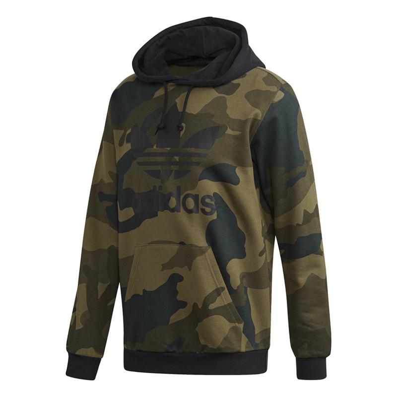 Adidas Свитшот с капюшоном и логотипом Originals, повседневный спортивный свитшот для мужчин, камуфляж FM3395