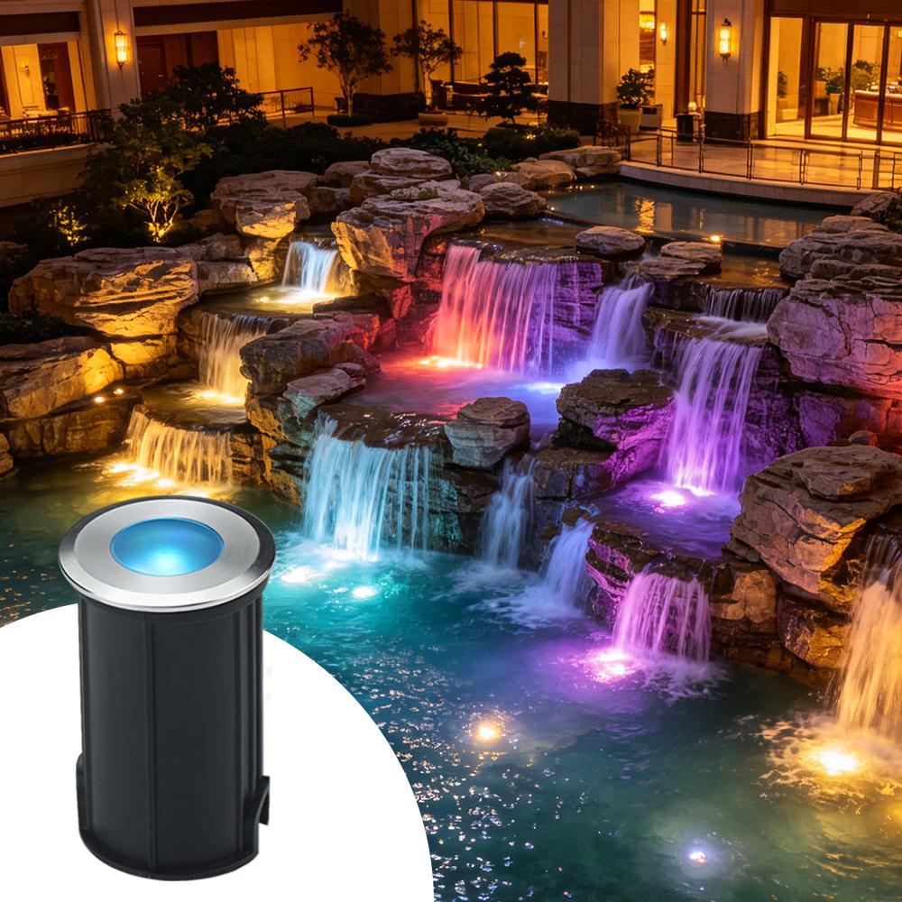 Outdoor Garden Lights 1W 3W Square LED Buried Light 12V IP68 Waterproof Stainless Steel for Footstep Path Landscape Light