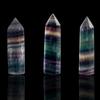 50-60mm Home Colorful Stone Collectables Gemstone Crystal Wand Natural Fluorite Point Healing