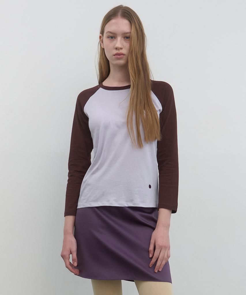 MA JOURNEE Single Raglan T-Shirt_Purple/Brown