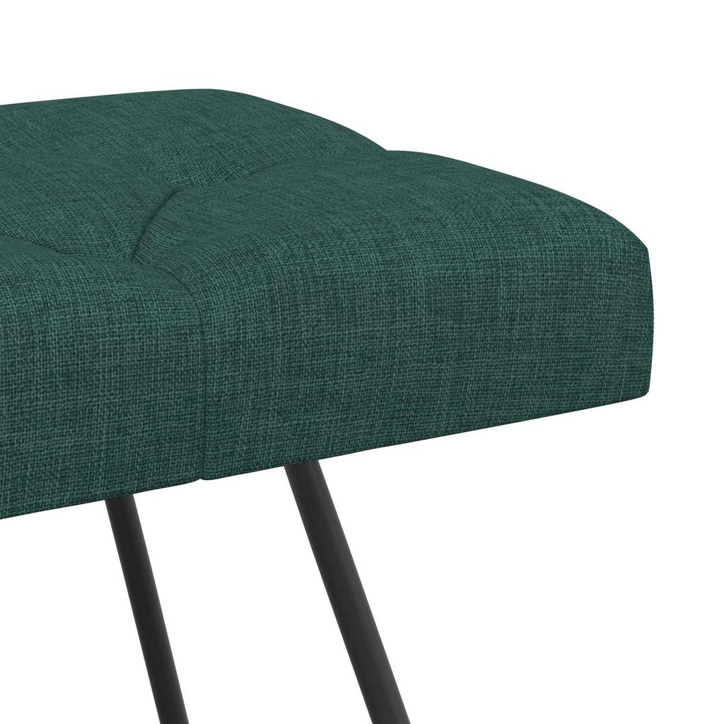Bench with Button Tufting Dark Green 110 x 40 x 46 cm Fabric