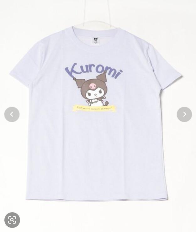 Sanrio Characters Kuromi R Jersey Wide Design Short Sleeve TShirt Jp Ltd