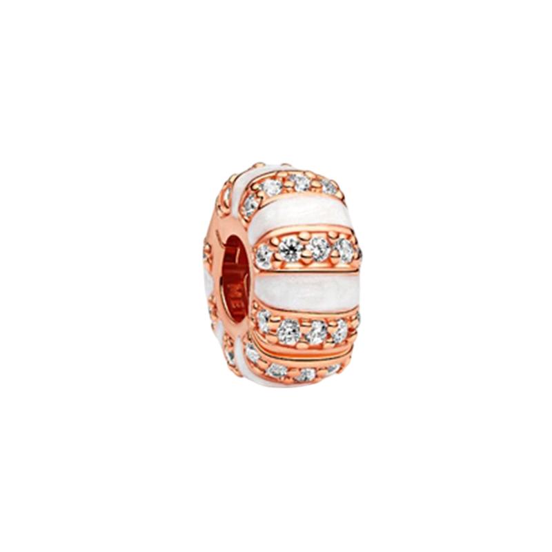 Блестящие Шарм-бусины с Покрытием Rose Gold Подвески Оригинальные Браслет-змея Браслет-цепочка Бусины Для DIY Украшений Подарок Женщине