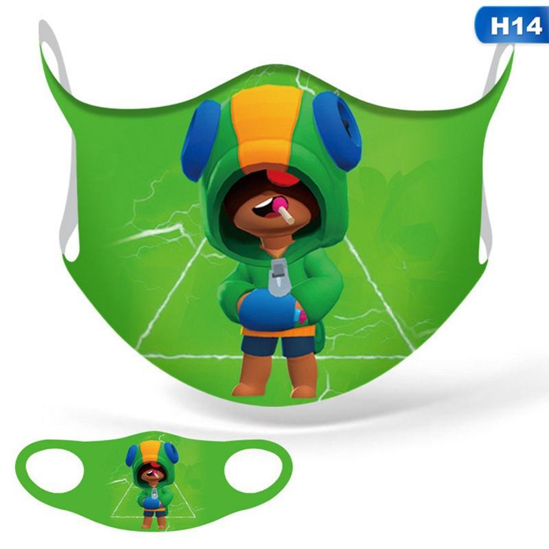 Игры Brawl Stars Leon 3D печать унисекс Пылезащитная маска модные ветрозащитные уличные забавные маски для рта