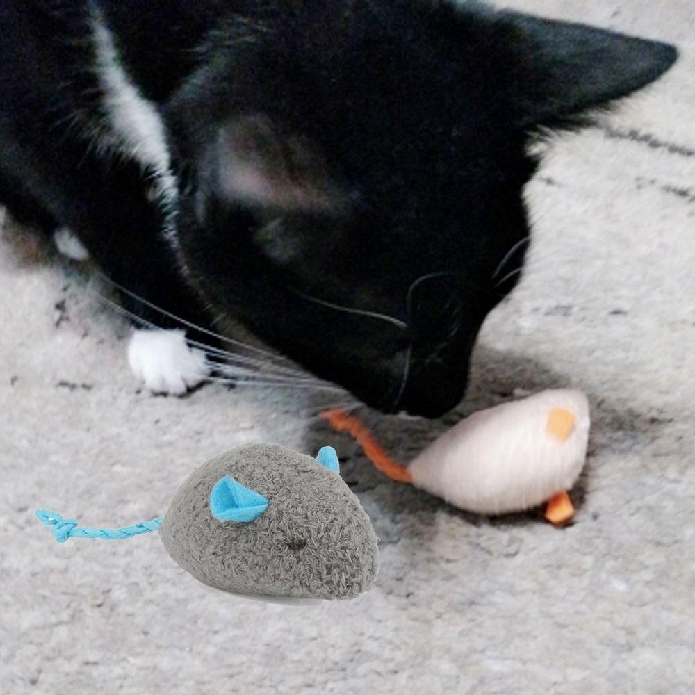 Цветной Забавный Интерактивный для Котенка Плюшевые Кошки Тренировочная Игрушка Игрушка с Кошачьей Мятой Имитация Мыши Поддельные Мыши