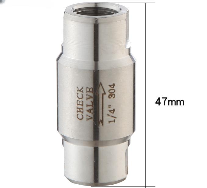 High Pressure 1/8" 1/4" 3/8" 1/2" 3/4" 1" BSP Female 304 Stainless Steel 316 Check One Way Valve Non-return Steam Water Oil
