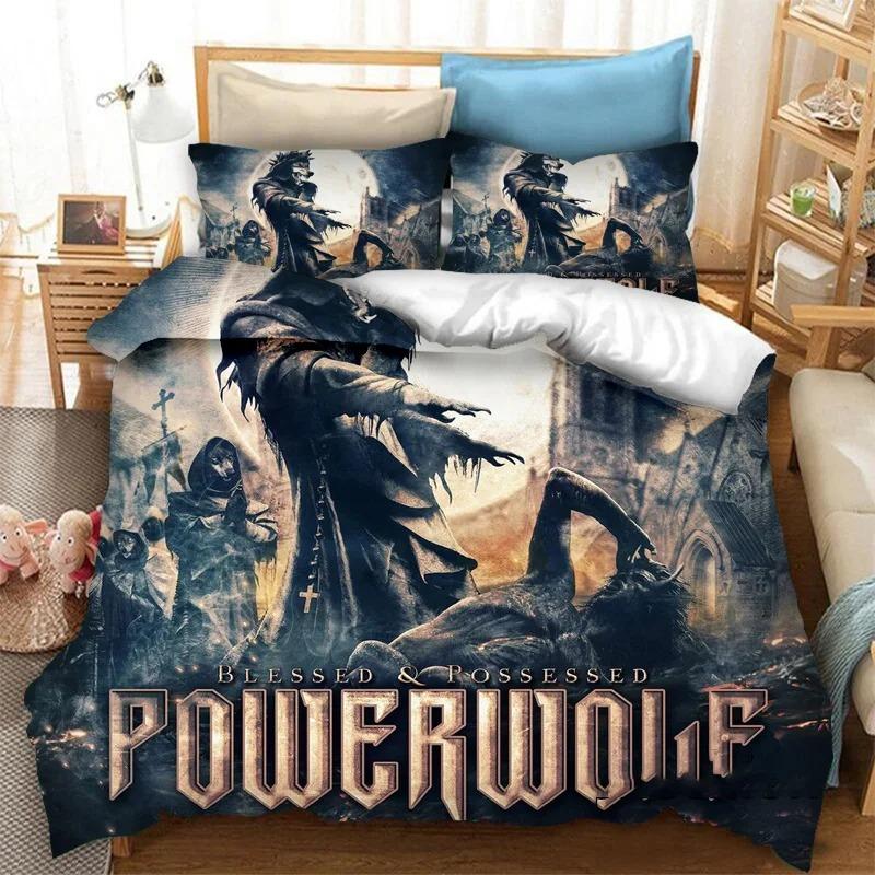 3D-принт Powerwolf Metal Band Комплект постельного белья Double Twin King Пододеяльник Одеяло Наволочка Для Мальчиков Девочек Взрослых Спальня