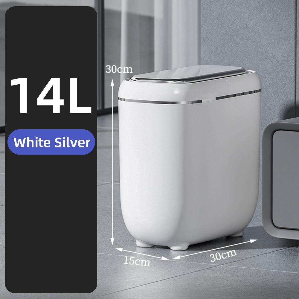 14 л ванная автоматическая сенсорная мусорная корзина узкая умная мусорная корзина водонепроницаемая мусорная корзина с крышкой зарядная мусорная корзина умный дом