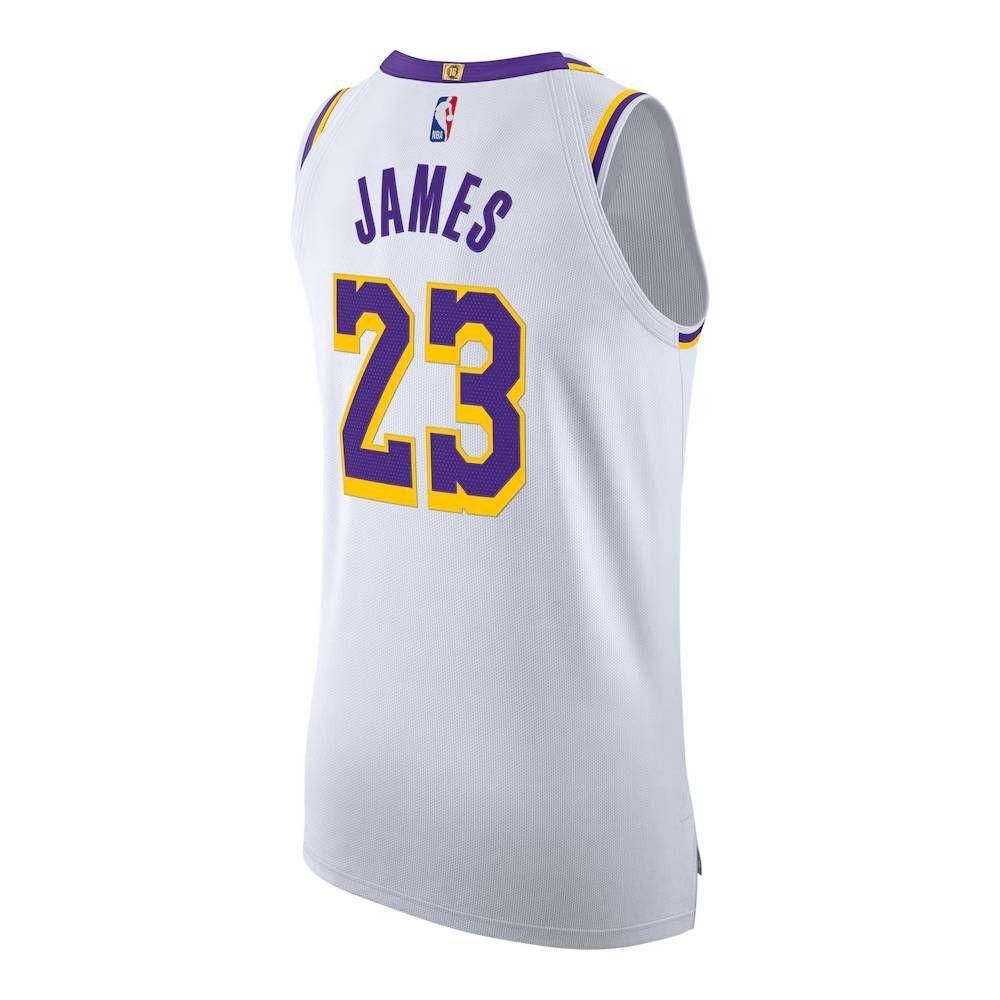 Nike Лос-Анджелес Лейкерс Dri-FIT NBA Джеймс Лейкерс 23-24 Лига Лимитированная AU Игровая Вышитая Баскетбольная Майка Мужские майки Белый DM5911-100
