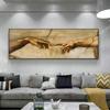 The Hand of God Canvas Painting Posters Wall Art Adam Printed Poster Decor Religious Cultural Painting Bedroom Living Room Decor
