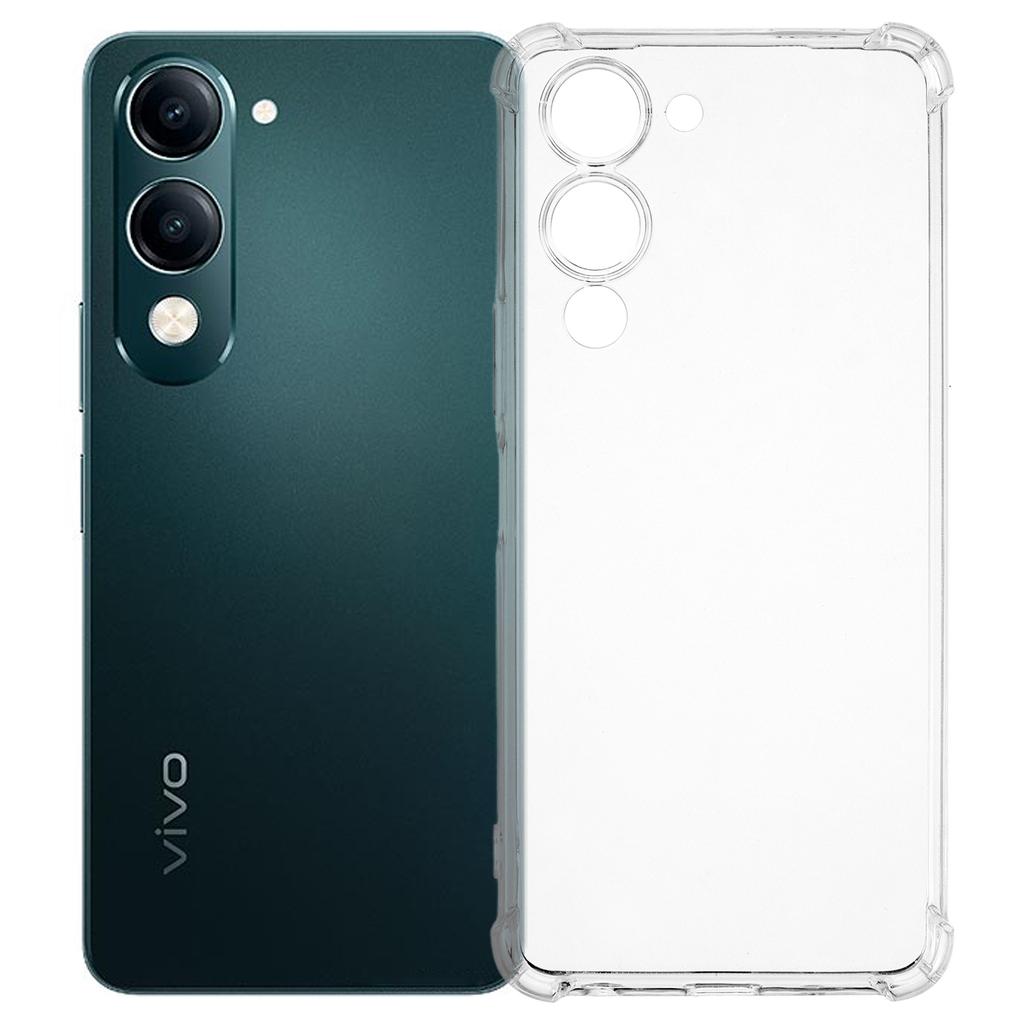 For vivo Y29s 5G/Y04 4G Phone Case Reinforced Four Corner Anti-Drop Clear TPU Cover