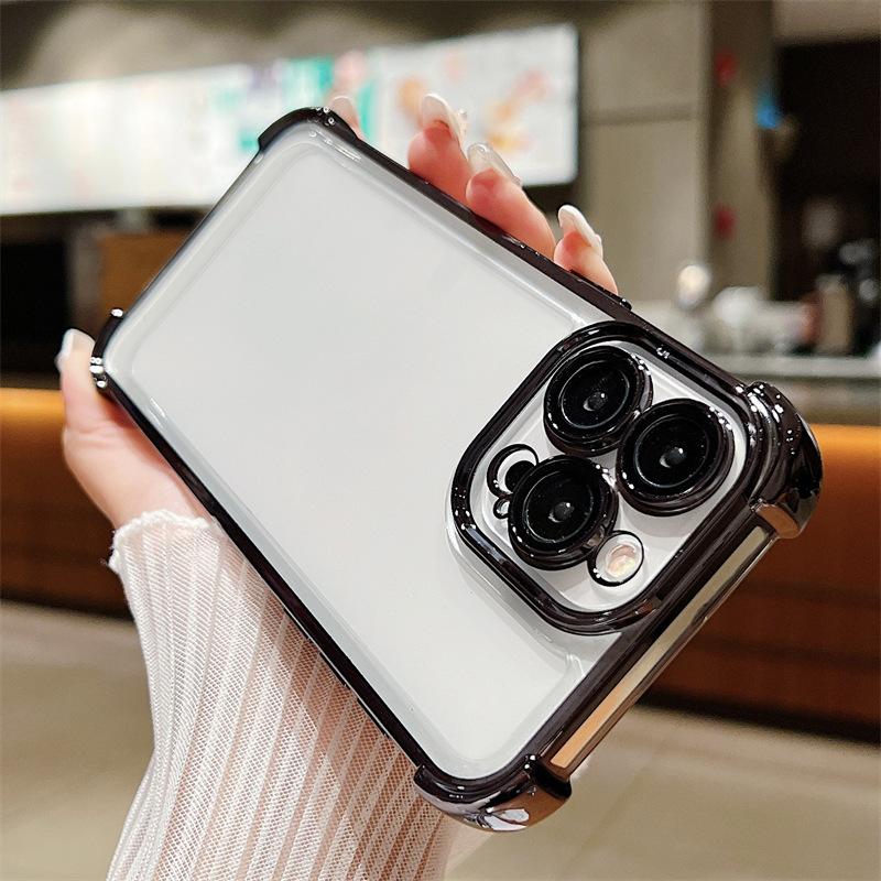 Противоударный прозрачный пластиковый чехол для смартфонов Samsung с защитой объектива камеры