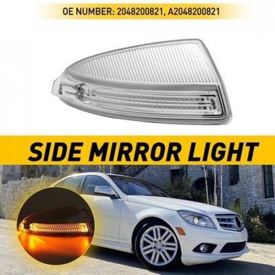 Для Mercedes C250 C300 08-15 Светодиодные указатели поворота в боковых зеркалах C350 Прозрачные Правый