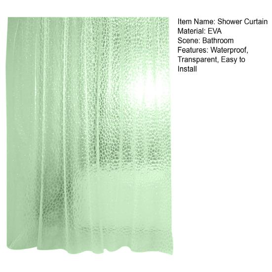 Водонепроницаемая занавеска для душа из ЭВА, прозрачная, простая в установке, легкая, удобная, на ощупь, занавеска для душа