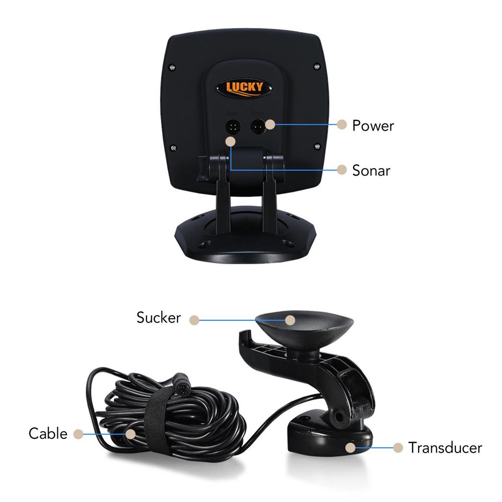 Fish Finder Wired Transducer Sensor Fishfinder 45 Degrees Underwater Fishing Camera Portable Fish Finder Waterproof