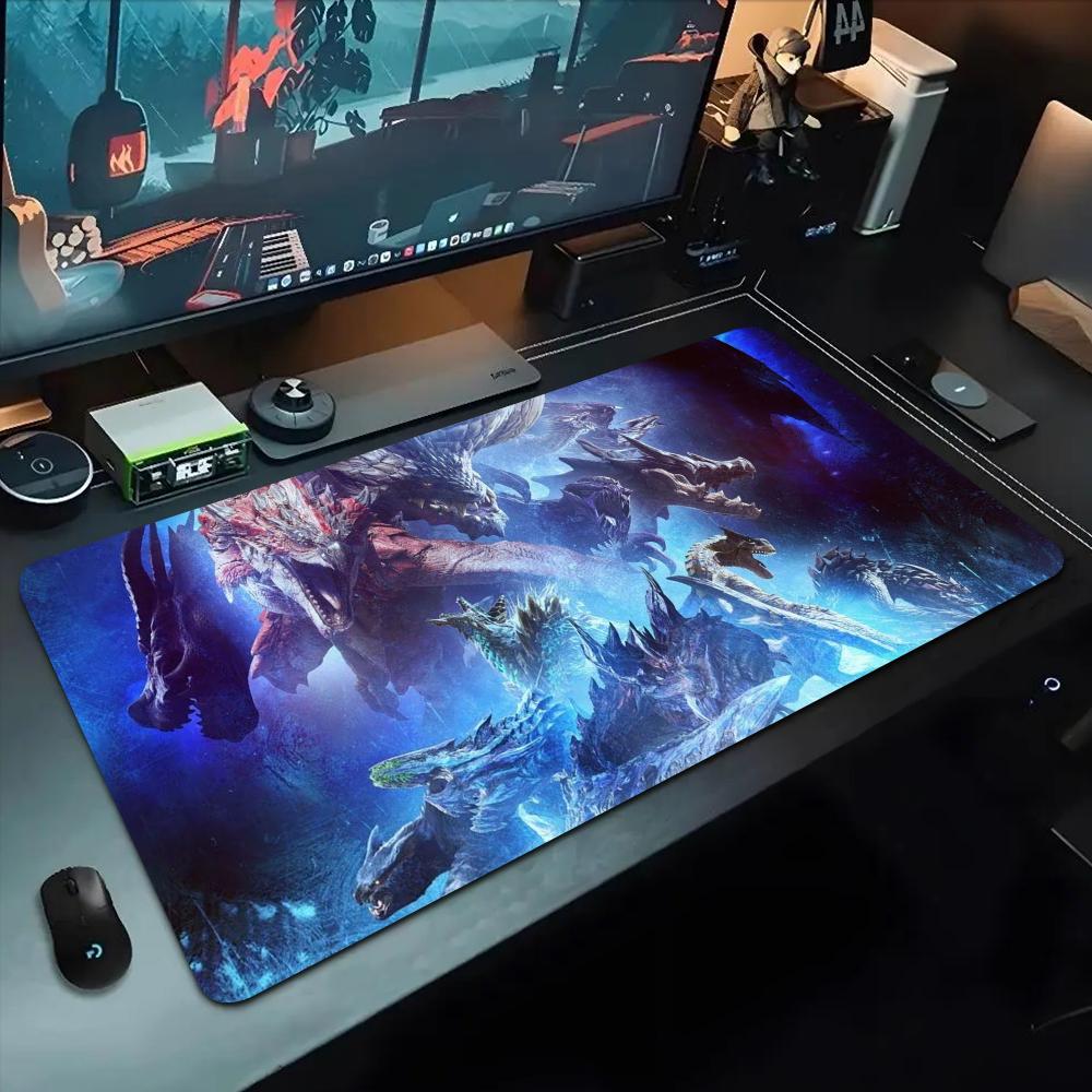 Коврик для мыши Monster Hunter 500x1000 мм Большой игровой коврик для мыши Геймерский XL Резиновый Отаку Клавиатурный коврик Настольный коврик для ноутбука